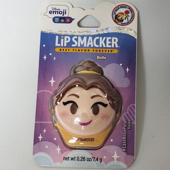 DISNEY EMOJI Lip Smacker Belle Beauty and the Beast Last Rose Petal Flavor BNIP - Picture 1 of 2